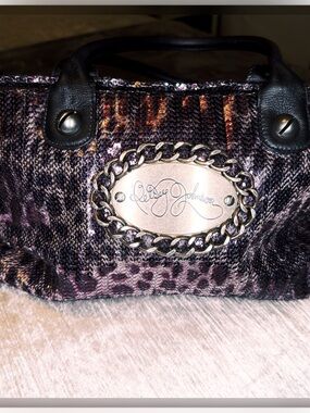 Betsey Johnson BLING💎Glittery Purple silver  Shoulder Bag PURSE HANDBAG RARE💜💜